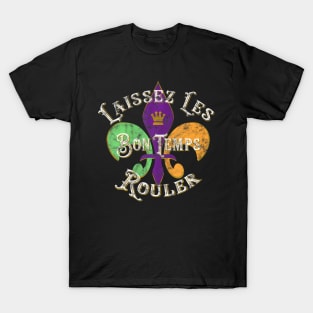 Laissez Les Bon Temps Rouler Mardi Gras 2024 Fleur de Lis T-Shirt